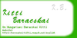 kitti baracskai business card